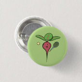 Tennis-rote Rübe Button (Vorne & Hinten)