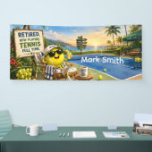 Tennis-Ruhestand  Banner (Messe)