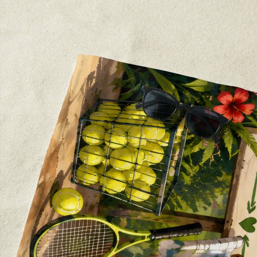 Tennis-Ruhestand Strandtuch (Beispiel)