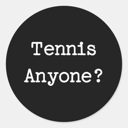 Tennis Runder Aufkleber (Vorderseite)