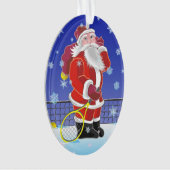 Tennis Sankt frohe Feiertage Ornament (Vorderseite)