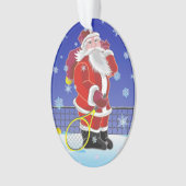 Tennis Sankt frohe Feiertage Ornament (Vorderseite)