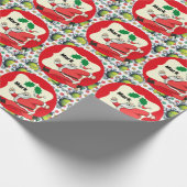 Tennis Santa Claus Weihnachts Themed Geschenkpapier (Ecke)
