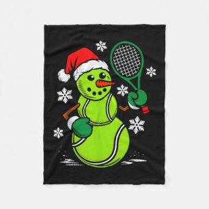 Tennis Santa Hut Schneemann Weihnachten Lustiger T Fleecedecke