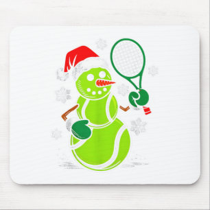 Tennis-Santa-Hut-Schneemann-Weihnachten-Lustiger-T Mousepad