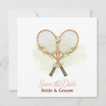 Tennis Save the Date Einladung zur Hochzeit