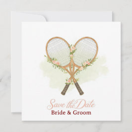 Tennis Save the Date Einladung zur Hochzeit
