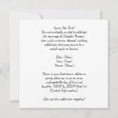 Tennis Save the Date Einladung zur Hochzeitsfeier (Rückseite)