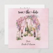 Tennis Save the Date Einladung zur Hochzeitsfeier (Vorne/Hinten)