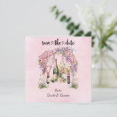 Tennis Save the Date Einladung zur Hochzeitsfeier (Stehend Vorderseite)