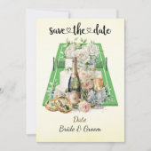 Tennis Save the Date Einladung zur Hochzeitsfeier (Vorderseite)