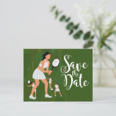 Tennis Save the Date Einladungskarte (Stehend Vorderseite)