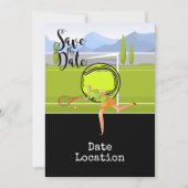 Tennis Save the Date Einladungskarte Einladung (Vorderseite)