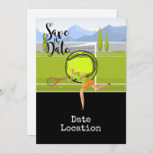 Tennis Save the Date Einladungskarte Einladung (Vorne/Hinten)
