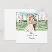 Tennis Save the Date foe Tennis Players Hochzeit (Vorne/Hinten)