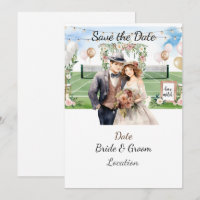 Tennis Save the Date foe Tennis Players Hochzeit