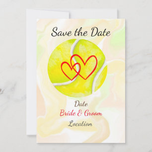 Tennis Save the Date foe Tennis Players Hochzeit Einladung
