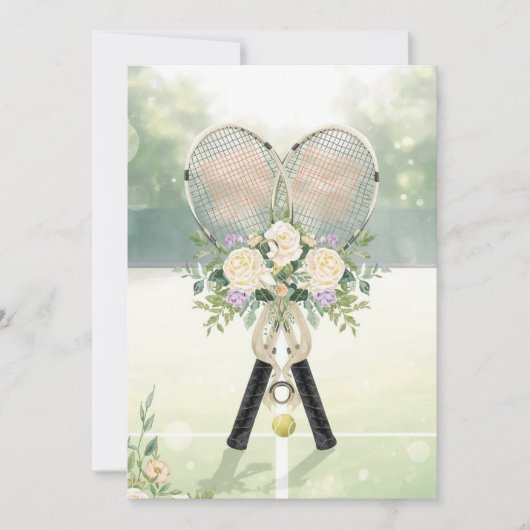 Tennis Save the date for Tennis Player wedding Einladung (Vorderseite)