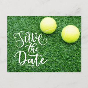 Tennis Save the Date für Party Einladung Postkarte
