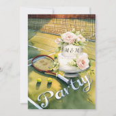 Tennis Save the Date für Tennisspielerhochzeit Einladung (Vorderseite)