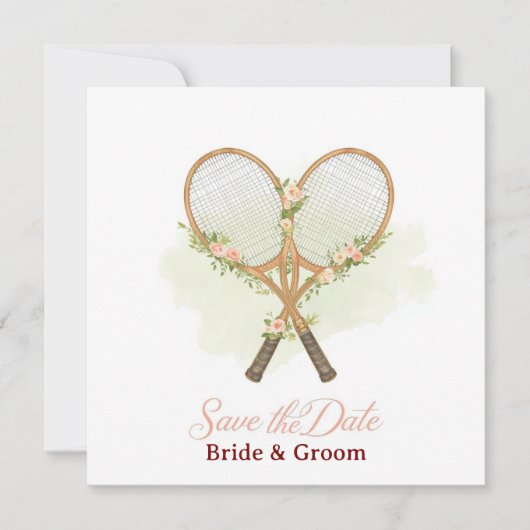 Tennis Save the date Invitation  for Wedding  (Vorderseite)