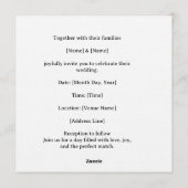 Tennis Save the date Invitation for Wedding Einladung (Rückseite)