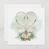 Tennis Save the date Invitation for Wedding Einladung (Vorne/Hinten)