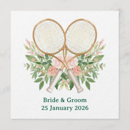 Tennis Save the date Invitation for Wedding Einladung