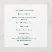 Tennis Save the date Invitation for Wedding Einladung (Rückseite)