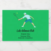 Tennis Schaumweinetikett (Einzelnes Label)