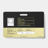 Tennis-Schläger Ausweis (Rückseite)