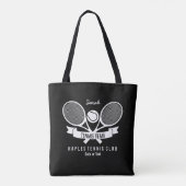 Tennis-Schläger-Ball-personalisiertes Tasche (Rückseite)