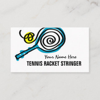 Tennis-Schläger-Bespanner Visitenkarten-Vorlage Visitenkarte