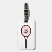 Tennis-Schläger-Design Gepäckanhänger (Vorderseite vertikal)