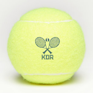 Tennis-Schläger-Illustration Monogramm  Tennisbälle