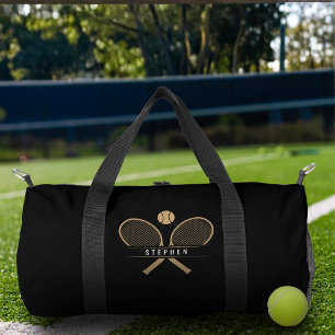 Tennis-Schläger & Individueller Name Duffle Bag