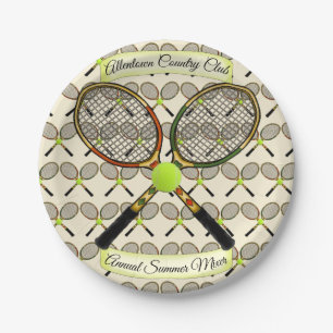 Tennis-Schläger-PapierTeller Pappteller