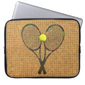 TENNIS-SCHLÄGER u. BALL Laptop-Hülse Laptopschutzhülle (Vorderseite)