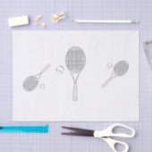 Tennis-Schläger und Ball-Seidenpapier Seidenpapier (Handwerk)