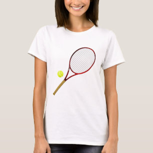 Tennis-Schläger und Ball T-Shirt