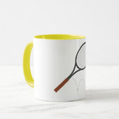 Tennis-Schläger und Ball Tasse (Vorderseite Links)