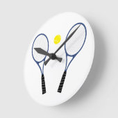 Tennis-Schläger und Ball-Wanduhr Runde Wanduhr (Winkel)