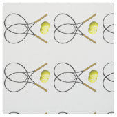 Tennis-Schläger und Bälle Stoff (Muster)