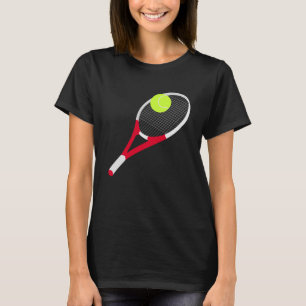 Tennis-Schläger und Tennisball T-Shirt