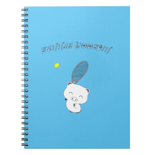 Tennis-Schmetterbuch Notizblock (Vorderseite)