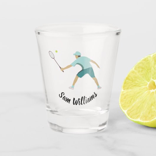 Tennis Schnapsglas (Vorderseite)