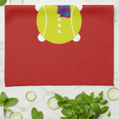 Tennis-Schneemann Küchentuch (Gefaltet)