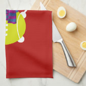 Tennis-Schneemann Küchentuch (Viertel Falte)