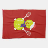 Tennis-Schneemann Küchentuch (Horizontal)
