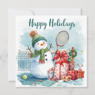 Tennis Schneemann Weihnachten Festliche Schläger